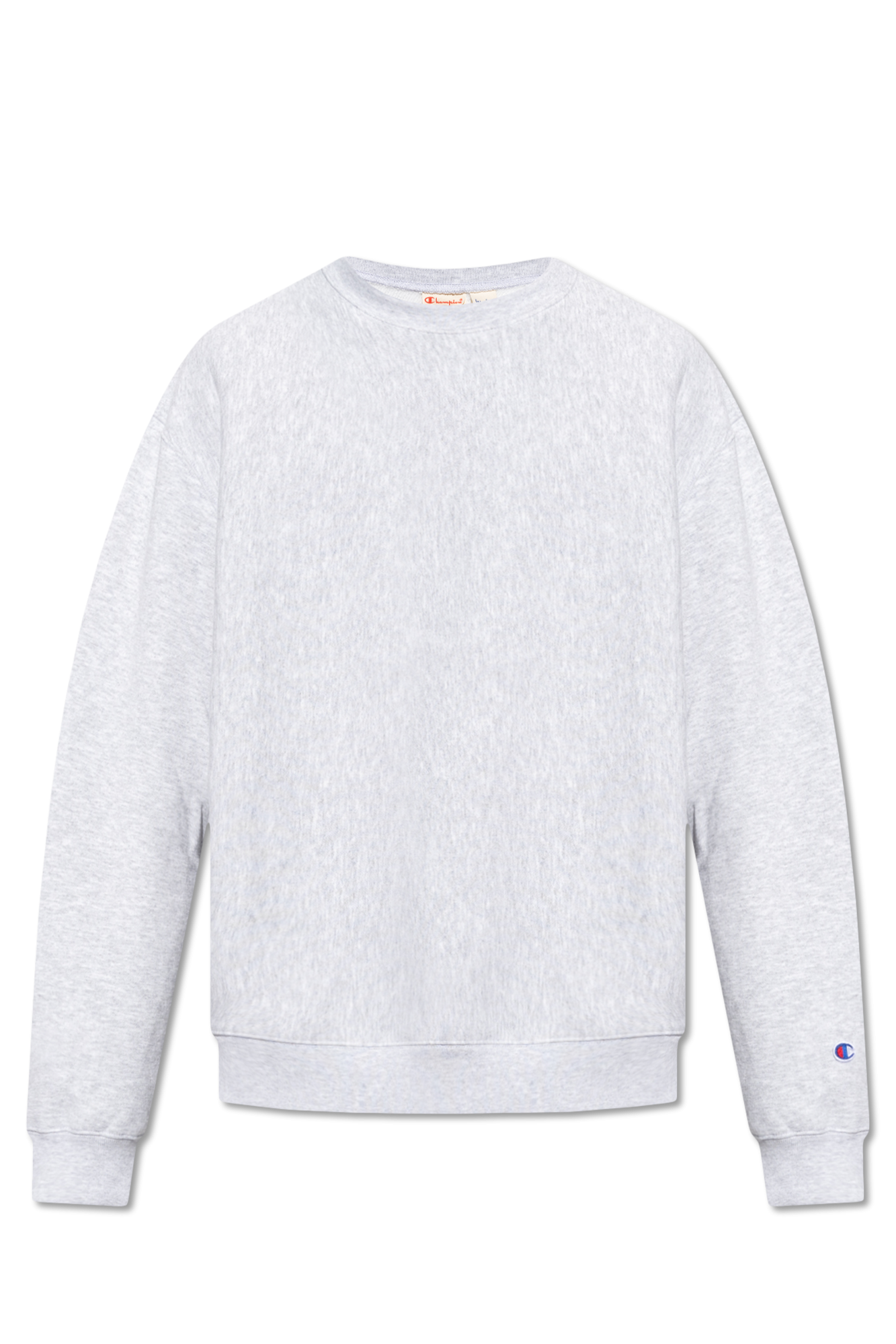 Champion reverse weave store logo patch sweatshirt